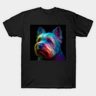 Neon Yorkshire - a Furr-fect valentine gift for your dog-loving pet lover T-Shirt